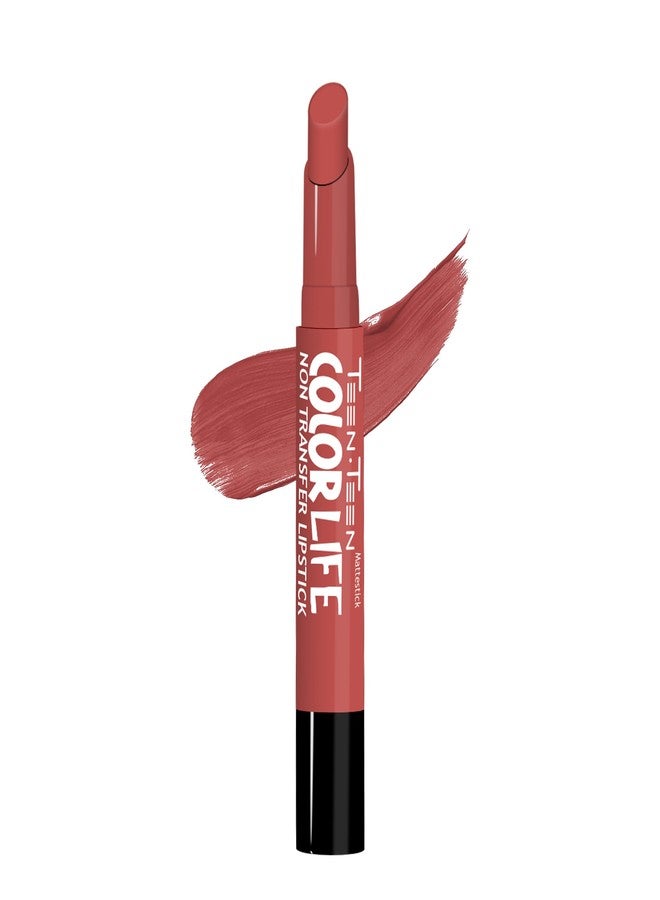 Teen.Teen TEEN TEEN Color Life Nontransfer Crayon Lipstick |Matte Finish with Built-in Primer |Waterproof & Long Lasting Lip Color |Smudge-Proof, Fade-Resistant Formula |Combo Color (Bollywood Nude, Magenta) - Image 2