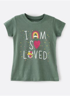 Basic round neck graphic t-shirt