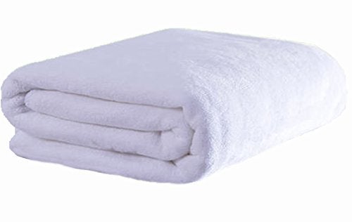MYLSMPLE Microfiber Bath Towels Bath Sheets Beach Spa Bathroom Towels Extra Large Absorbent Towels(36 Inch X 72 Inch, White) - Image 1