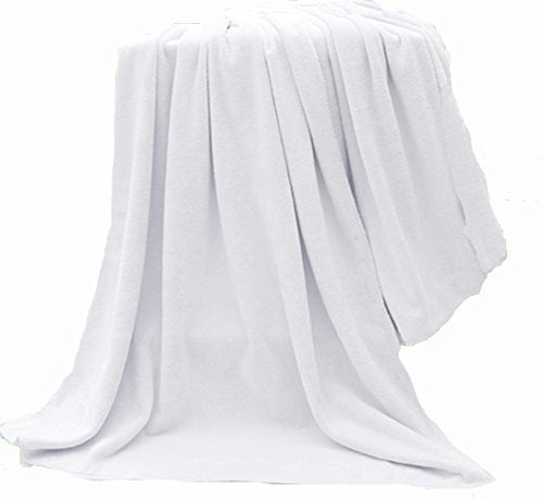 MYLSMPLE Microfiber Bath Towels Bath Sheets Beach Spa Bathroom Towels Extra Large Absorbent Towels(36 Inch X 72 Inch, White) - Image 3