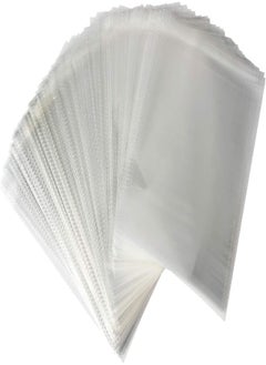 Generic 200 قطعة من أكياس حلوى التشيلو/السيلوفان اللاصقة الشفافة القابلة للإغلاق من سانيجورا - حقيبة بلاستيكية ذاتية الغلق من البولي بروبيلين رائعة لمخبوزات حلوى الكوكيز ومفضلات حفلات أعياد الميلاد والمزيد (10 × 13 بوصة) 