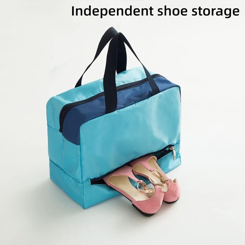 JDLYEVER Dry & Wet Separation Swimming Bag With Shoe Compartment - Large Fitness Travel Bag With Smooth Zipper for Beach and Swimming - Image 3