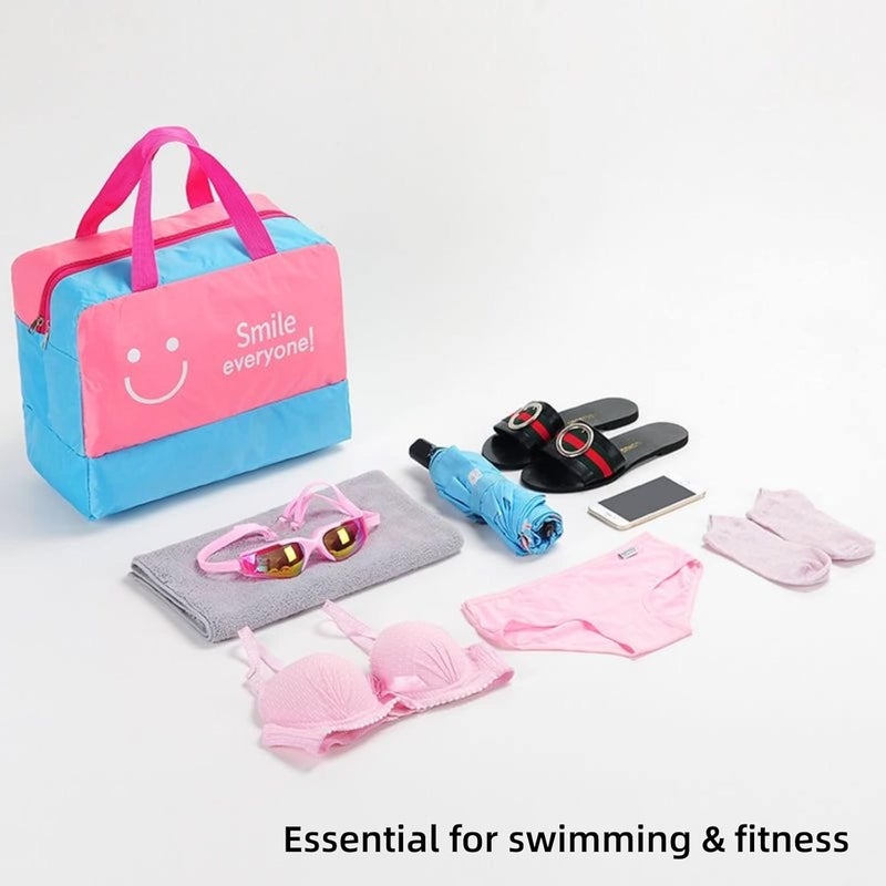 JDLYEVER Dry & Wet Separation Swimming Bag With Shoe Compartment - Large Fitness Travel Bag With Smooth Zipper for Beach and Swimming - Image 4