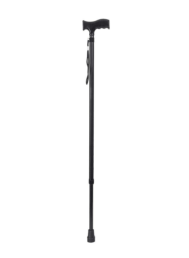 SMIC Adult Walking Stick Cane for Men/Women/Old Age People, Metal, Height Adjustable Walking Stick (Black) - Image 1