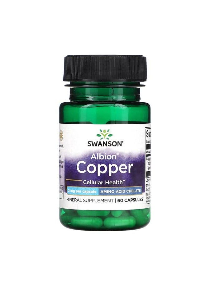 SWANSON Albion Copper, 2 mg, 60 Capsules