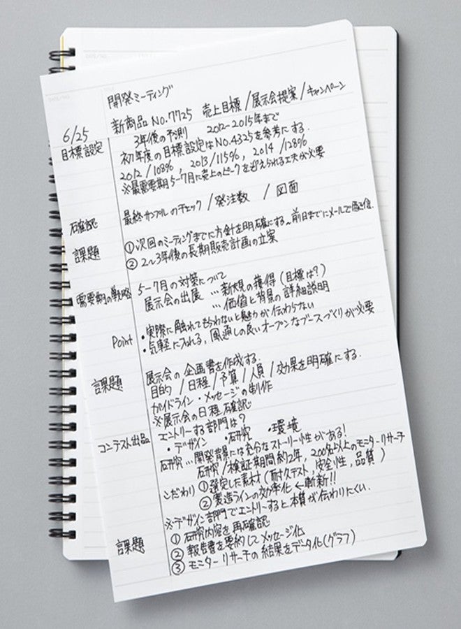 Maruman Mnemosyne Special Memo Notepad - A5 (5.8" X 8.3") - 7 mm Rule Divisions - 24 Lines X 80 Sheets - Image 5