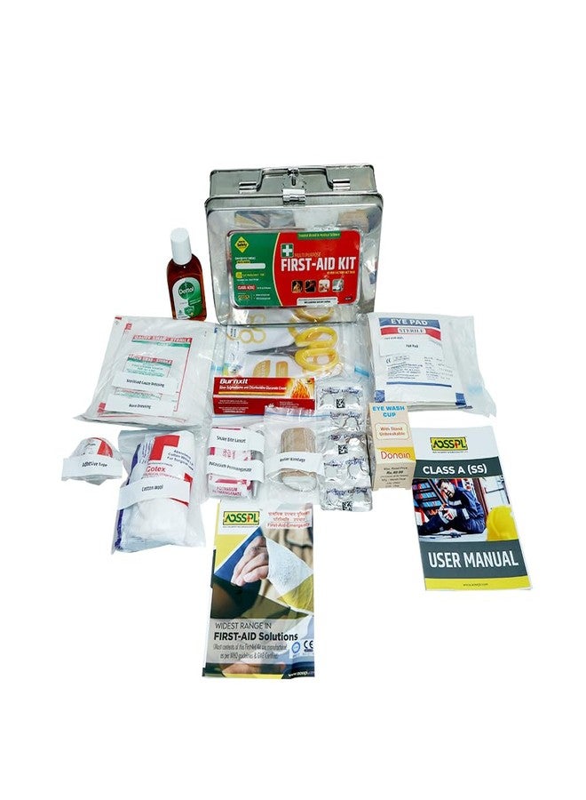 Jayco First Aid Kit with all items inside/Emergency Medical Kit/First Aid Box for Home Office Factory Industry - Class A Kit in a Stainless Steel Box - Image 4