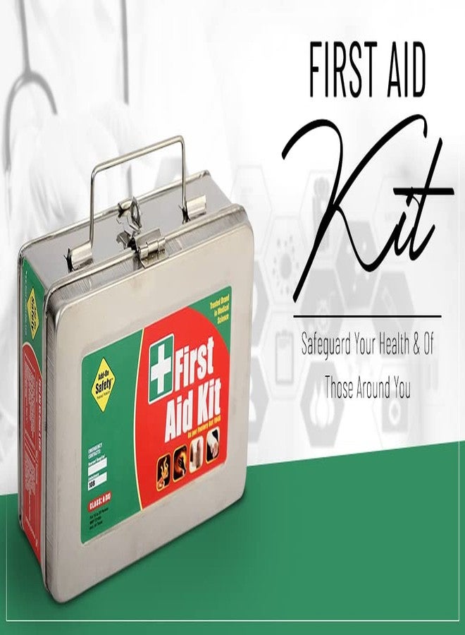 Jayco First Aid Kit with all items inside/Emergency Medical Kit/First Aid Box for Home Office Factory Industry - Class A Kit in a Stainless Steel Box - Image 5