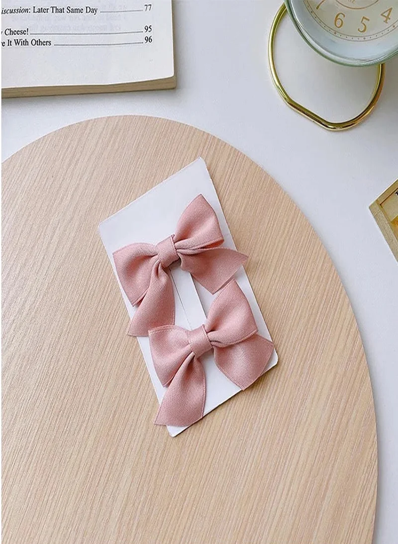 Lion Llama Satin Bow Hair Clip Set | Satin Bow Hair Clip Set | Elegant Hair Accessories for Women & Girls, Stylish Hair Barrettes for All Hairstyles