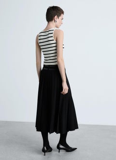 MANGO Striped Knitted Crop Top  - Image 2