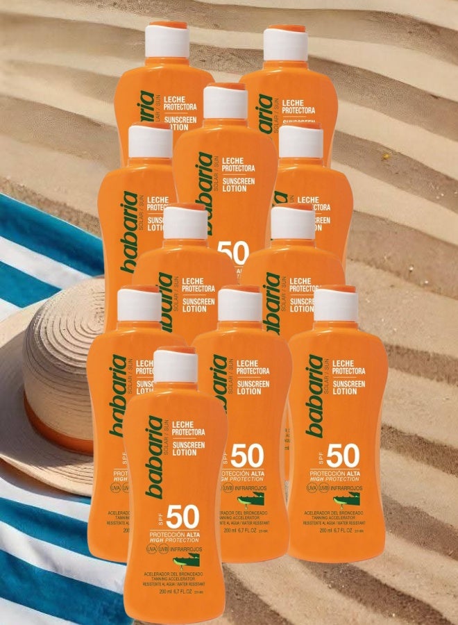 باباريا 11 قطع ‏باباريا لوشن واقي شمس بالألوفيرا بعامل حماية 50  200مل - Image 1