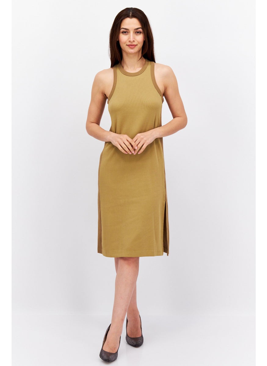 ESPRIT Women Textured Midi Dress, Tan  - Image 3