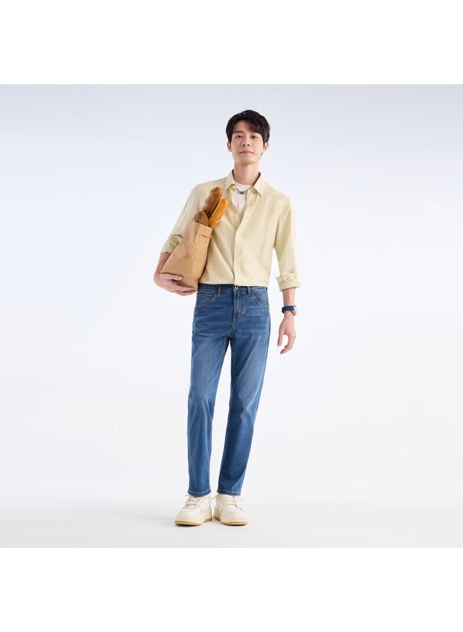 Joeone Men's Jeans Denim Pants S25 Spring Comfortable Breathable Elastic Long Pants For Men - Image 1