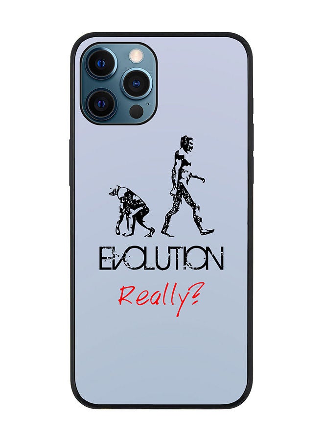 Stylizedd Rugged Black edge case for Apple iPhone 12 Pro Slim fit Soft Case Flexible Rubber Edges Anti Drop TPU Gel Thin Cover - Evolution Really (Blue) - Image 1