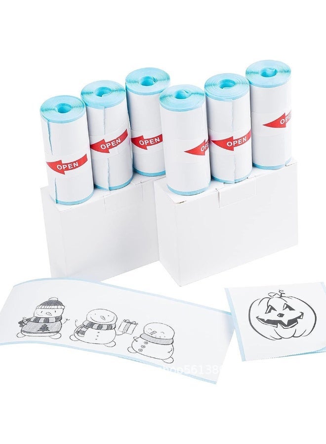 3 بكرات دراسة الأطفال الإجابة الخاطئة لفة ورقة حرارية مكتب مدرسة ذاتية اللاصق مقاومة للماء ورقة المختبر مقاومة للزيت ورقة إيصال 57 مم - Image 3