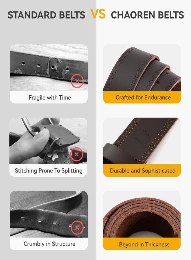 CHAOREN Leather Belts for Men, Mens Belts Casual，Everyday Full Grain Leather Belts for Jeans - Image 4