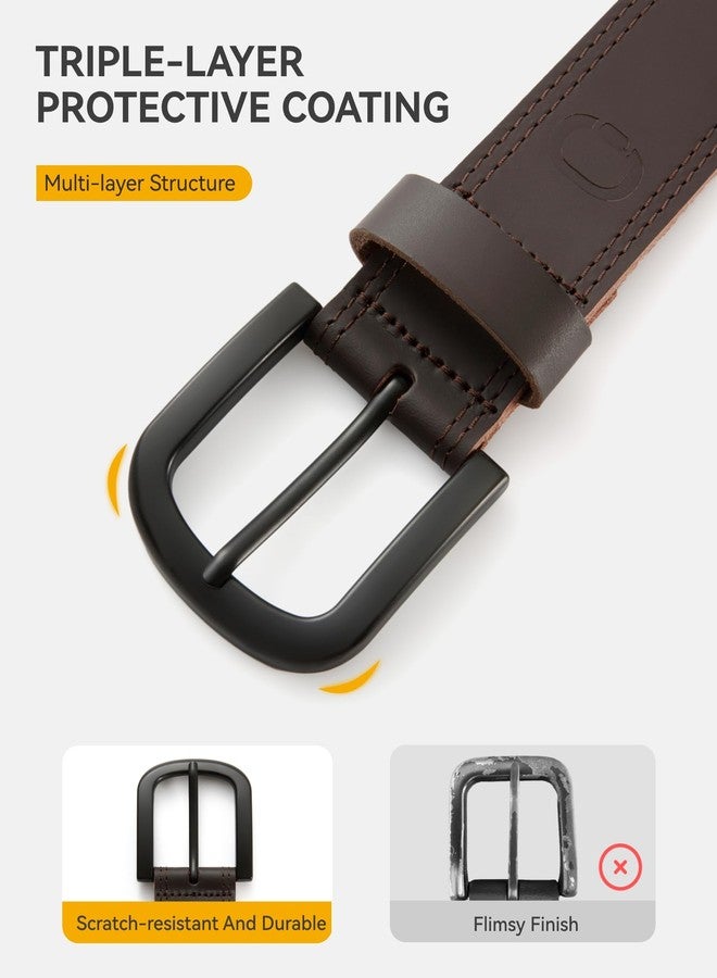CHAOREN Leather Belts for Men, Mens Belts Casual，Everyday Full Grain Leather Belts for Jeans - Image 2