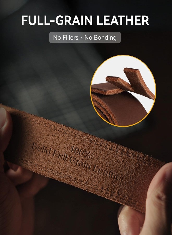 CHAOREN Leather Belts for Men, Mens Belts Casual，Everyday Full Grain Leather Belts for Jeans - Image 3