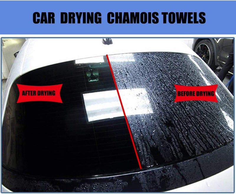 HARPIMER Car Chamois Drying Towel Natural Chamois Washing Cloth for Car Leather Super Absorbent Leather Cleaning Towel Wipes (50x80cm) - Image 2