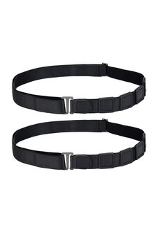 Men Shirt Stays Shirt Lock Belt 2 Pcs Adjustable Elastic Shirt Holder Keeps Shirt Tucked in for Police Military 120cm