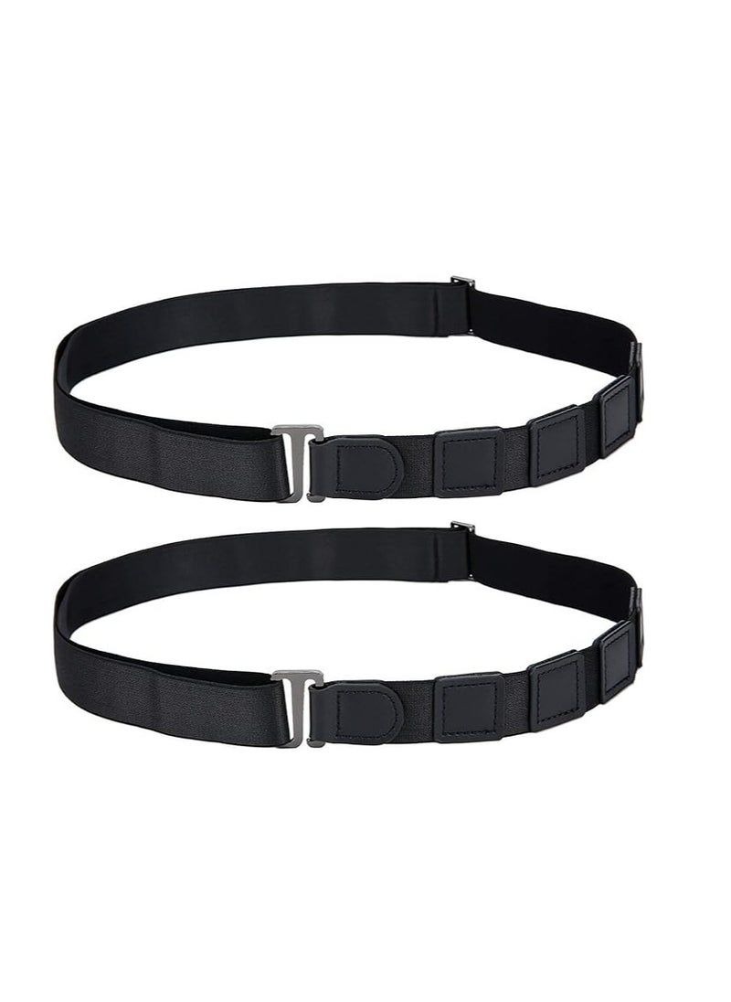 SYOSI - Men Shirt Stays Shirt Lock Belt 2 Pcs Adjustable Elastic Shirt Holder Keeps Shirt Tucked in for Police Military 120cm - Image 1