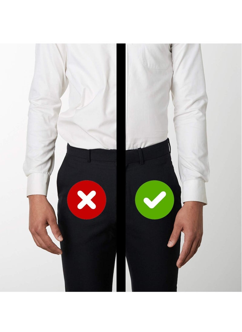 SYOSI - Men Shirt Stays Shirt Lock Belt 2 Pcs Adjustable Elastic Shirt Holder Keeps Shirt Tucked in for Police Military 120cm - Image 1