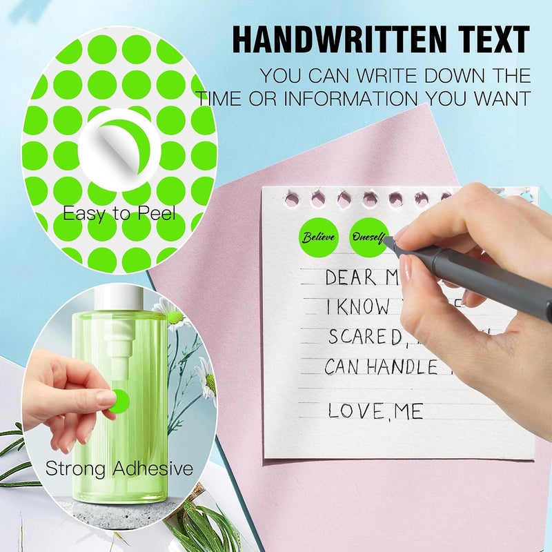 PARLAIM 1/2 Inch Color Code Dot Sticker Labels,1500 Pcs Light Green Round Circle Stickers for Home Office Marking,Organizing (Light Green) - Image 3