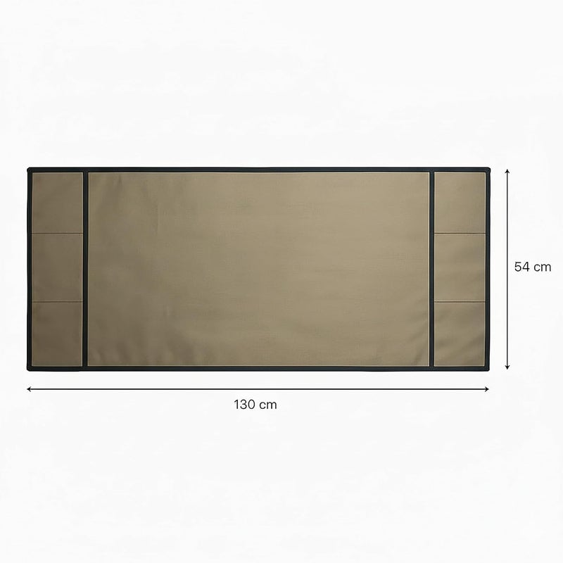 Fancy Walas Refrigerator Single Door Waterproof, Dustproof, Refrigerator Top Cover, Protective Cover for Fridges with Extra Storage Space Nylon Top cover with 6 Storage Pockets ( Brown, 130 x 54 cm ) - Image 3