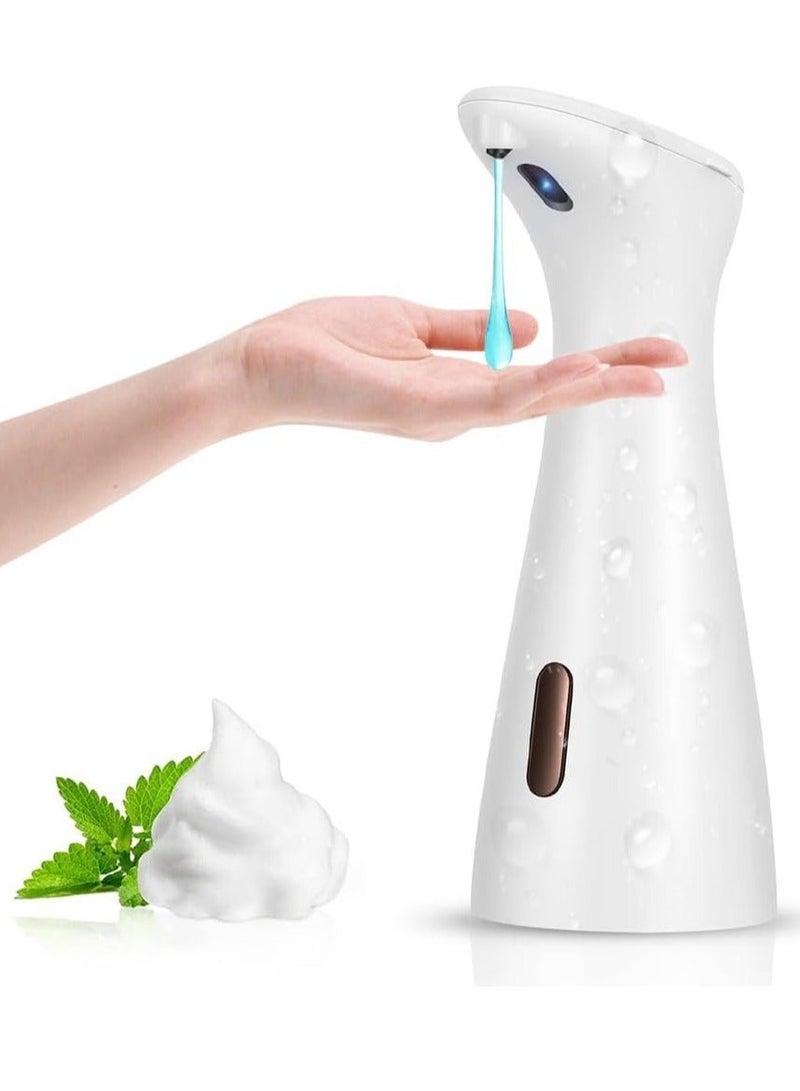 AirYoung White Automatic Soap Dispenser, 200 ml, Electric Soap Dispenser, No Touch Soap Dispenser with Infrared Sensor, Automatic Soap Dispenser, IPX7 Waterproof for Sink, Kitchen, Bathroom, School, Hotel - Image 1