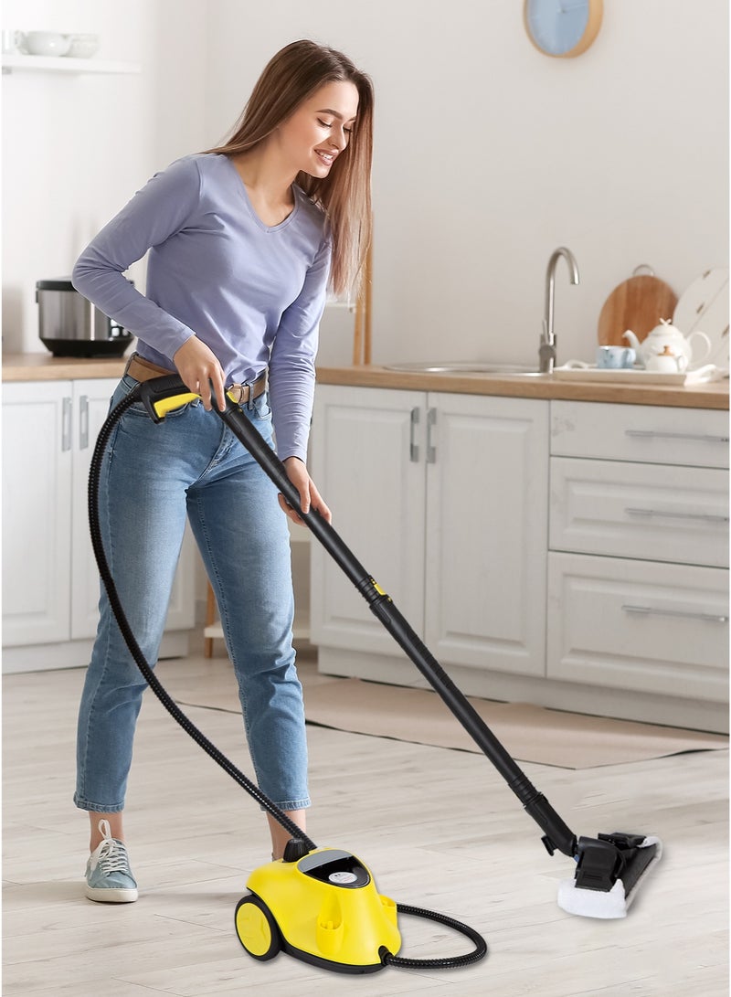 Sharpdo Steam Cleaner With 22-Piece Kit, Multipurpose Power Steamer, Chemical-Free Cleaning for Hard Floors,  Cars, Tiles, Grout (Yellow) - Image 2