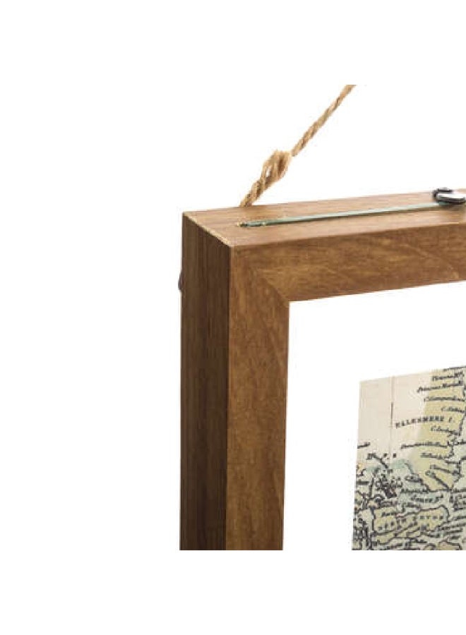 atmosphera Lilien Wall Mounted Decorative Easy-Hanging Glass Canvas Frame Multicolour 48 x 38 cm 169424 - Image 2