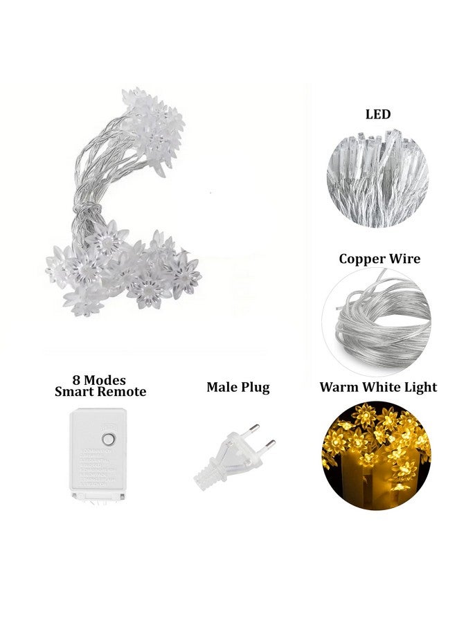 fizzytech fizzytech Plastic Bubble Ball String Lights of Home Decoration Diwali Light for Party Birthday Diwali Christmas Navratri Valentine Gift Home Decoration Light (25 LED Lotus WW)  - Image 5