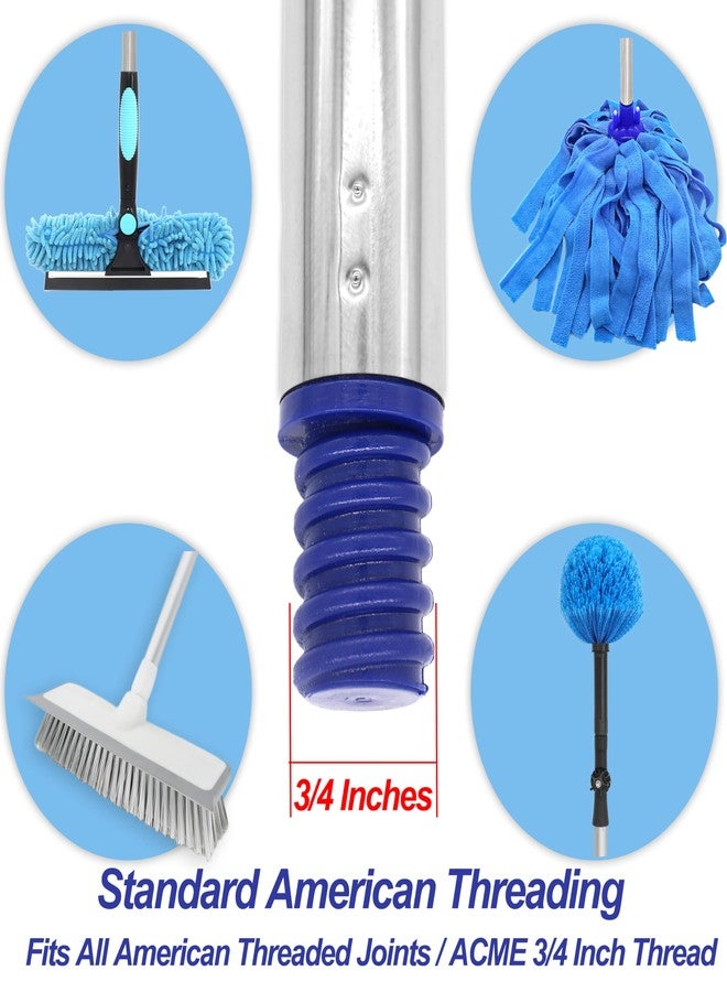 EaseYourDay 4-Section 1.3 ft. to 5.2 ft. Stainless Steel Pole Mop Replacement Handle Standard American Threading Compatible with O-Cedar Microfiber Cloth Mop & Any Cleaning Head with American Threading System - Image 4