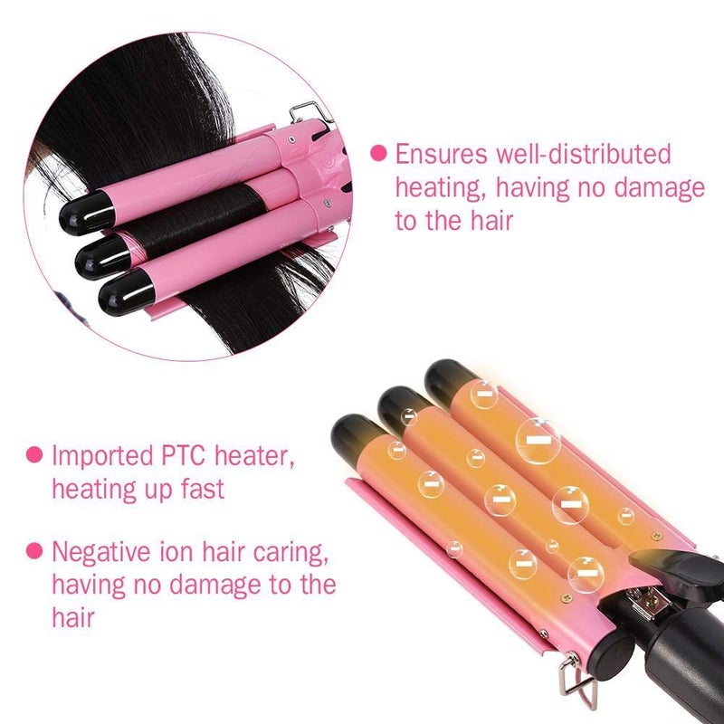 Vruping 3 Curling Iron, Beach Waver, Tourmaline Ceramic Shaft, 4 Sizes: 22mm, 25mm, 28mm, 32mm - Image 2