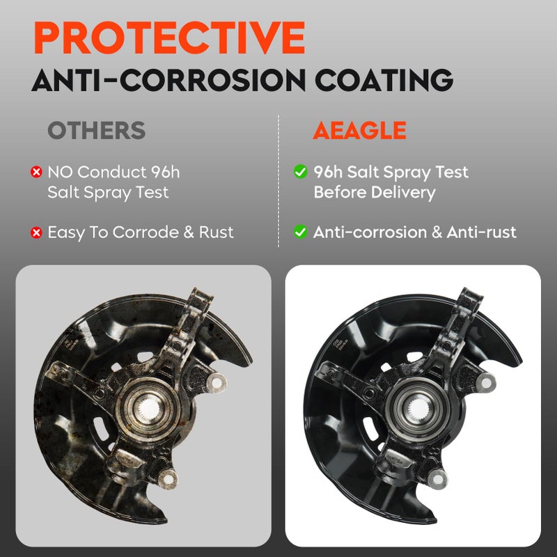 AEagle Front Left Steering Knuckle & Wheel Bearing Hub Assembly for Toyota Corolla 2003 2004 2005 2006 2007 2008 L4 1.8L, LK029 698-389 698389, Driver Side - Image 4