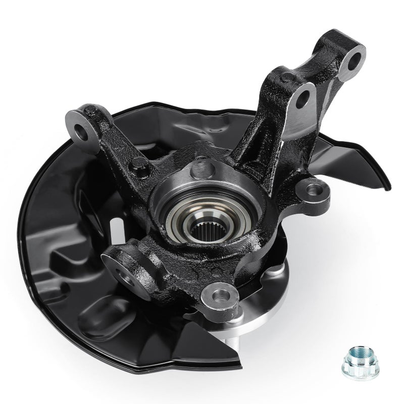 AEagle Front Left Steering Knuckle & Wheel Bearing Hub Assembly for Toyota Corolla 2003 2004 2005 2006 2007 2008 L4 1.8L, LK029 698-389 698389, Driver Side - Image 1