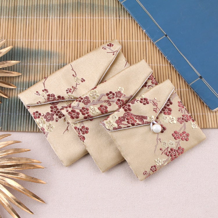 Generic Embroidered Jewelry Pouches mud gold 