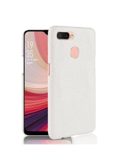 HuHa Case Cover For Oppo A12 Shockproof Crocodile Texture PC + PU Case White 