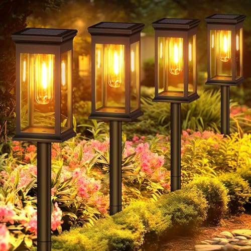 WIDEWINGS Solar Pathway Lights – Waterproof Outdoor Garden Lights for Yard, Lawn, Patio – Auto On/Off LED Landscape Lighting, Decorative Solar Walkway Lights (8 Pack) - Image 1