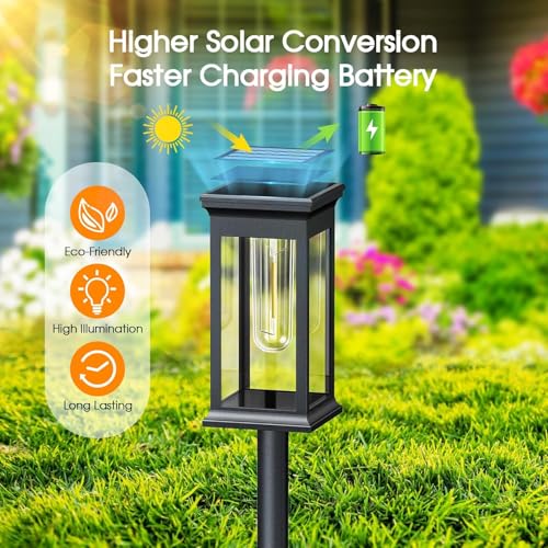 WIDEWINGS Solar Pathway Lights – Waterproof Outdoor Garden Lights for Yard, Lawn, Patio – Auto On/Off LED Landscape Lighting, Decorative Solar Walkway Lights (8 Pack) - Image 5