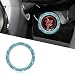 Tecledsn Car Bling Crystal Rhinestone Engine Start Decoration Ring Sparkling Push Start Button Sticker Key Ignition Knob Ring Decoration Bling Car Interior Accessories for Women Lake Blue - Image 2