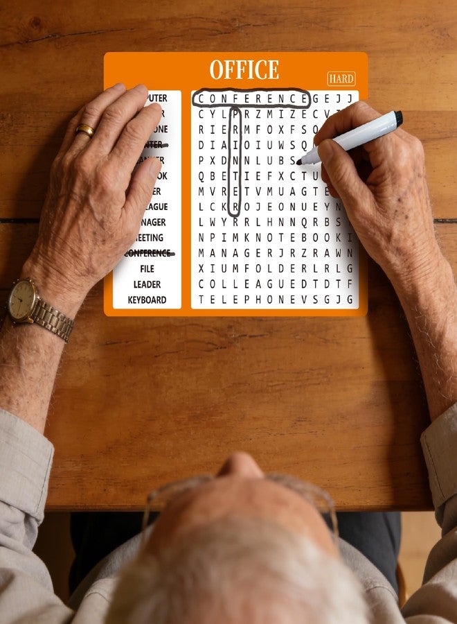 EDUMAETRIX 2-in-1 Mindful Puzzles Set with 24 Crossword and 8 Word Search, 1-12 Players, Memory Activities for Seniors with Alzheimer's and Dementia - Image 5