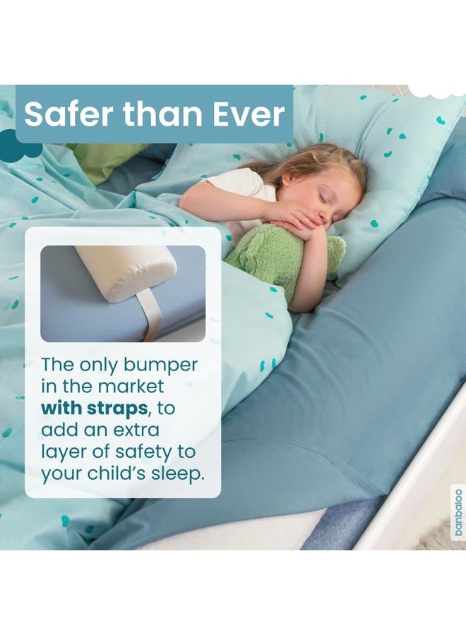 BANBALOO Safety Foam Bed Barrier/Guardrail with Non-Slip Cover, Waterproof, Anti-Fall System for Children, Babies, Folding Beds. Passive Safety Cushion. - Image 2