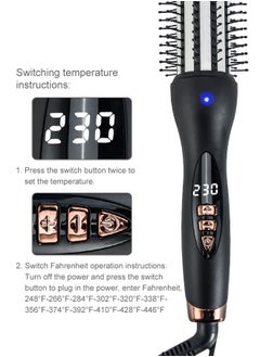 BESTIS 2025 New Upgrade Thermal Brush 1.5 in Curling Brush, Hot Brush Ionic Heated Curling Iron, Dual Voltage Travel Straight Wand Brush, LCD Display 120°C to 230°C  - Image 2
