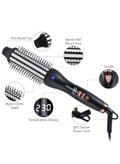 BESTIS 2025 New Upgrade Thermal Brush 1.5 in Curling Brush, Hot Brush Ionic Heated Curling Iron, Dual Voltage Travel Straight Wand Brush, LCD Display 120°C to 230°C  - Image 5