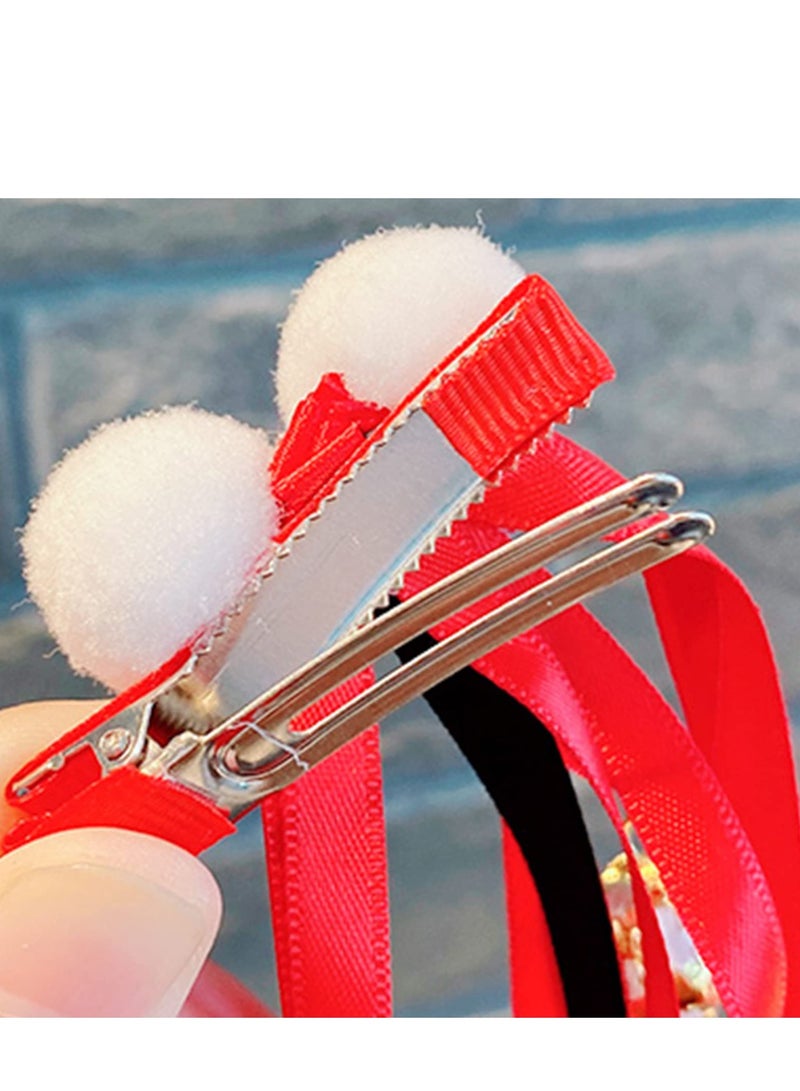 دايتويز مشابك شعر صينية للأطفال، شرائط شرابات معلقة دبابيس شعر لحفلات رأس السنة الجديدة، مستلزمات التصوير الفوتوغرافي، زوج واحد - Image 3