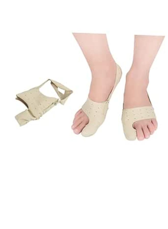 Breathable Hallux Valgus Corrector Socks for Men Women Big Toe Straightener Sleeve Foot Care Day Night Use Beige - Image 1
