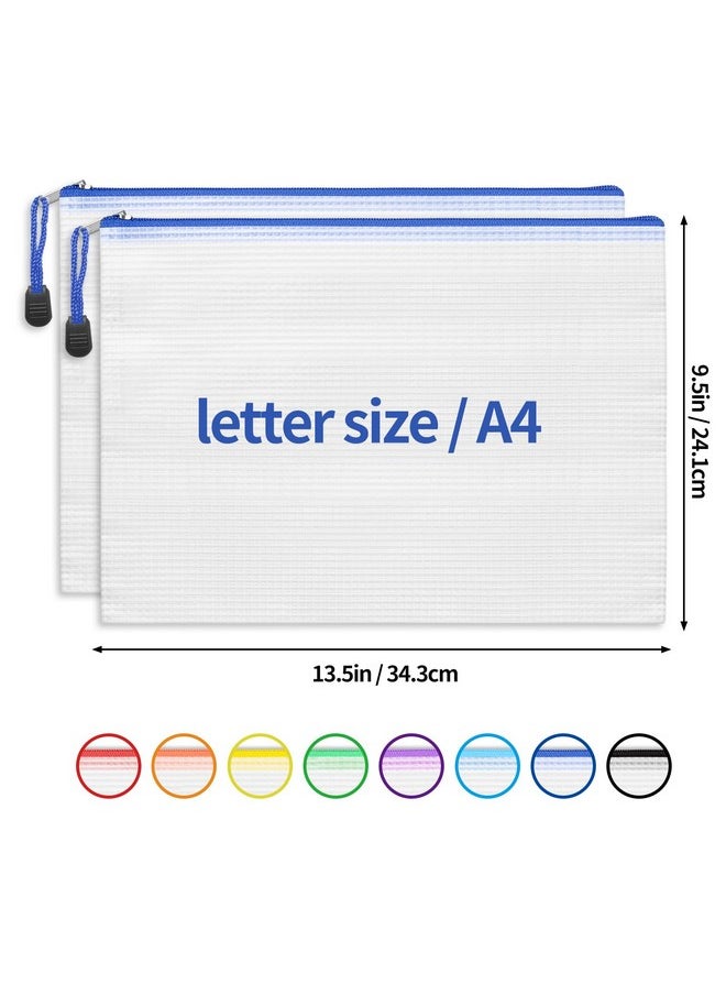 EOOUT - 24Pcs Mesh Zipper Pouch Bags, A4 Zipper Bags For Organizing Storage, Waterproof Zipper Pouches, Letter Size, File Bags For School, Toys, Puzzle, Board Games And Office Supplies - Image 1