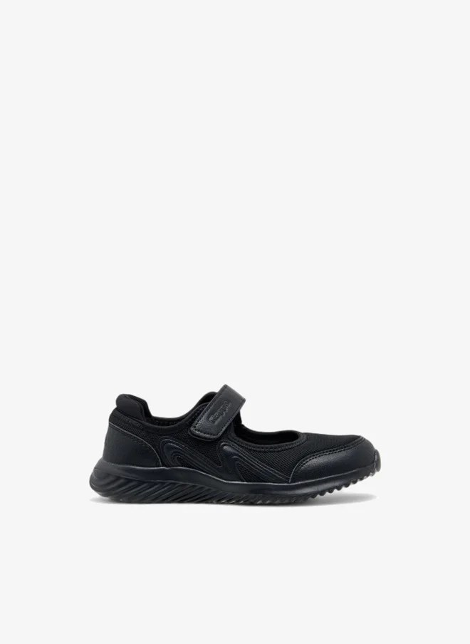 Kappa Girls' Logo Textured Mary Jane School Shoes with Hook and Loop Closure