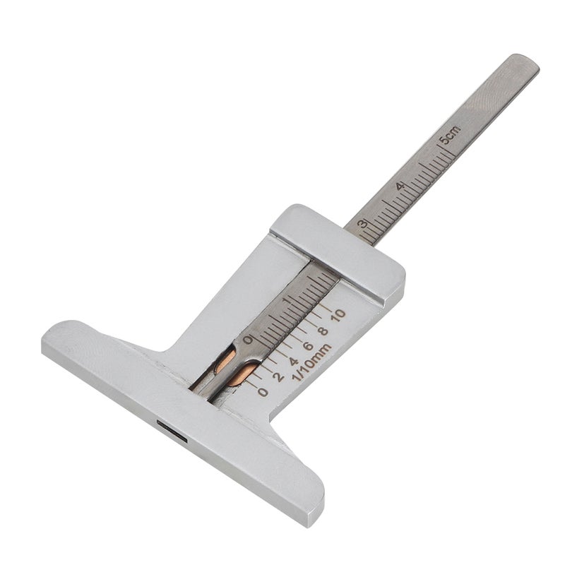 Stainless Steel Taper 0-50mm Tyre Veins Tread Depth Gauge Caliper - Image 4